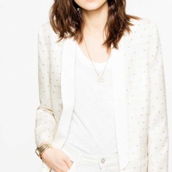 NWT Zadig & Voltaire Verdun Jac Star Jacquard Blaz